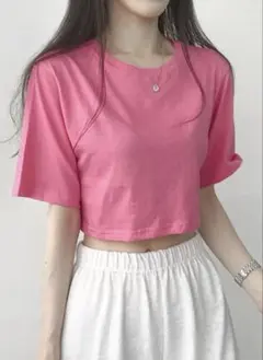 半袖　ピンク