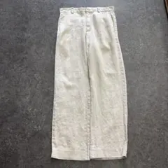 美品 00's バナナリパブリック リネンパンツ リネンスラックスワイド 古着のサムネイル