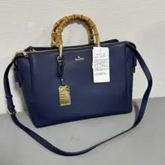 新品✨アンドシュエット &chouetteA4トートバッグ ネイビー金 2way