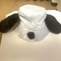 犬耳付きバケットハット 水色 USJ スヌーピー