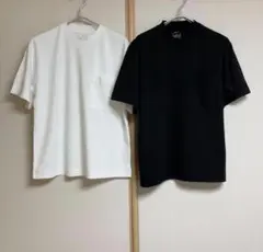 ●無印良品●男女兼用半袖Tシャツ●ブラック＆ホワイト●2枚セット●のサムネイル