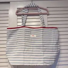 ZARA ストライプ柄水色 トートバッグのサムネイル