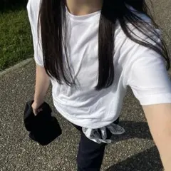 nugu hoop ロゴベーシックハーフTシャツ WHITEのサムネイル