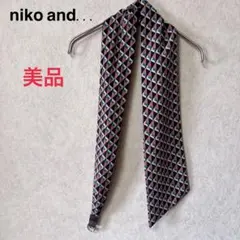 상태좋음 ニコアンド オリジナル スカーフベルト 레트로 ピンク系