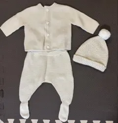 【新品】MARLMARL ニットカーディガン・パンツ・帽子セット