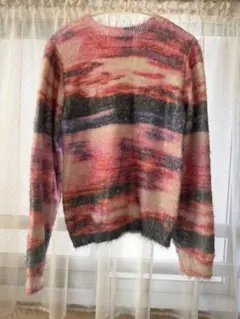 Ray BEAMS 長袖セーター ピンク・グレー