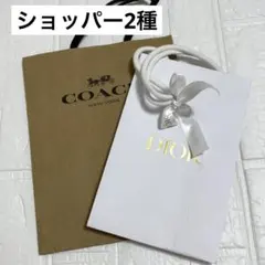 【Dior /COACH 】ショップ袋 2点セット 紙袋 ショッパー まとめ売り