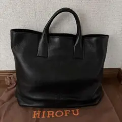 美品　ヒロフ　黒レザートートバッグ