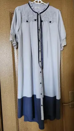 ワンピース　半袖　axes famme アクシーズ　夏服　春服　水色