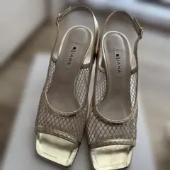 DIANA ゴールド メッシュ ハイヒール