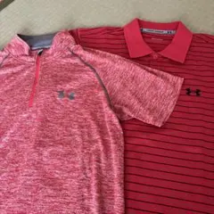 Under Armour 赤 ハーフジップシャツ ポロシャツ