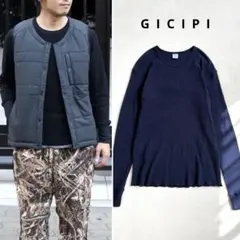 GICIPI コットン ワッフルロングスリーブTシャツ カットソーのサムネイル