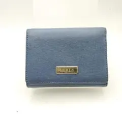 フルラ　折財布　財布　ミニウォレット　ブルー