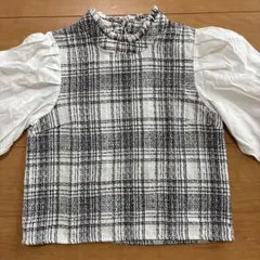 r.p.s 異素材ツイードフリルブラウスのサムネイル