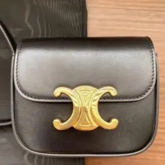 CELINE 黑色皮革肩背包