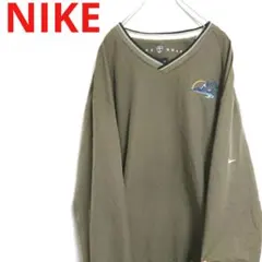 NIKE ナイキ 刺繍ロゴ ゲームシャツ ナイロンジャケット アースカラー