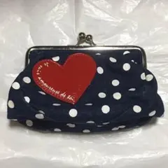 値下げ❣️がま口 ポーチ デニム生地