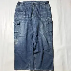 80s Wide straight baggy denim pants y2k