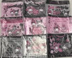 Happyくじ　マイメロ　クロミ　メロクロ E賞　フラットポーチ　全種セット