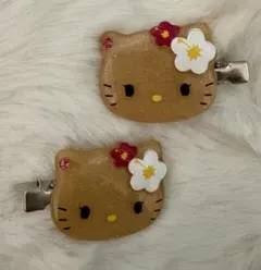 ハローキティトコナツバケーション前髪クリップ 2個セット
