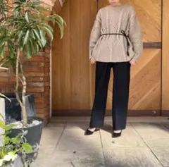 AKIRANAKA アキラナカ　バックレザーニットのサムネイル