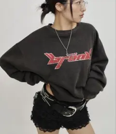 ダークグレー オーバーサイズ スウェット