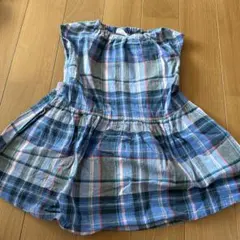 ノースリーブ チェック柄ワンピース 100cm