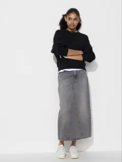 UNIQLO デニムパネルロングスカート