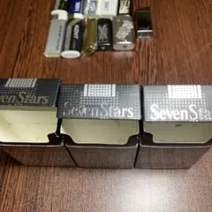【空箱】セブンスターブラック 3箱Black Editionライター付き