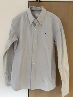 Edition 薄いグレー ボタンダウンシャツ