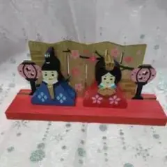 木製ひな祭り雛人形セット