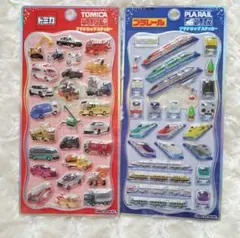 トミカ プラレール プチドロップステッカー 2枚セット