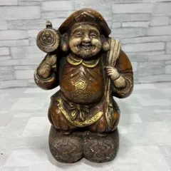 木彫り 恵比寿様 鯛 置物 縁起物 - メルカリ