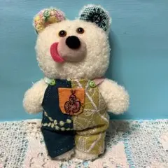 ミナペルホネン　ハンドメイド　白くま　symphony（mustard）