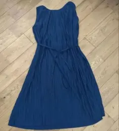 ユニクロ　XL　ワンピース　プリーツ　マタニティ　ノースリーブ　ネイビー