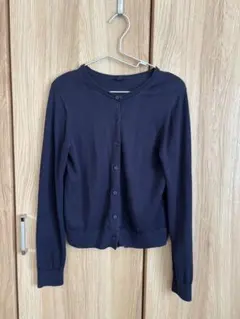 UVカットクルーネックカーディガン　ネイビー　S