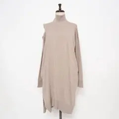 ALLSAINTS オープンショルダーニットワンピース ベージュ S*FD988