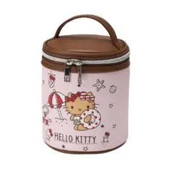 筒型ポーチ　ハローキティ　日焼けキティ　ピンク　アベイル