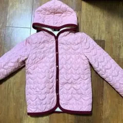 キッズ フード付き ピンク キルティングジャケット