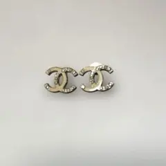 vintage CHANEL ココマーク ラインストーン ピアス 刻印A14 - メルカリ