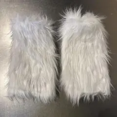 ホワイトファー レッグウォーマー
