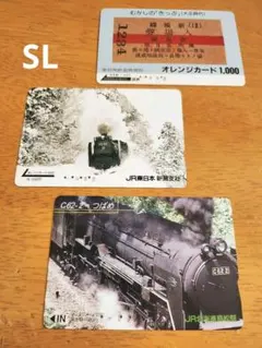 使用済みオレンジカード 鉄道デザイン SLのサムネイル