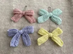 リボンキーホルダー　ハンドメイド　毛糸　まとめ売り可能　値引きあり