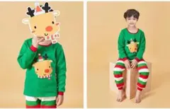 キッズ 子供パジャマ クリスマス 長袖ルームウェア部屋着セットアップ 男女兼用