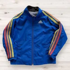 adidas キッズジャケット 130 青 訳あり 外遊び