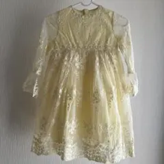 花柄刺繍入り　ドレス　上品　120 ワンピース