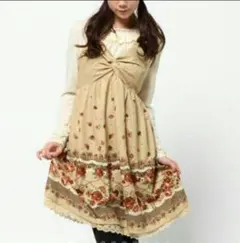 新品　薔薇　メルヘン柄ワンピース　チュニック