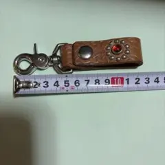 レザー製ブラウンキーホルダー