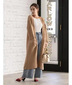 fifth フィフス ロングカーディガン ポケット付き シンプル ニット