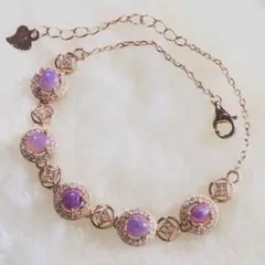 高品質‼️極上カラー　スギライトブレスレット シルバー925